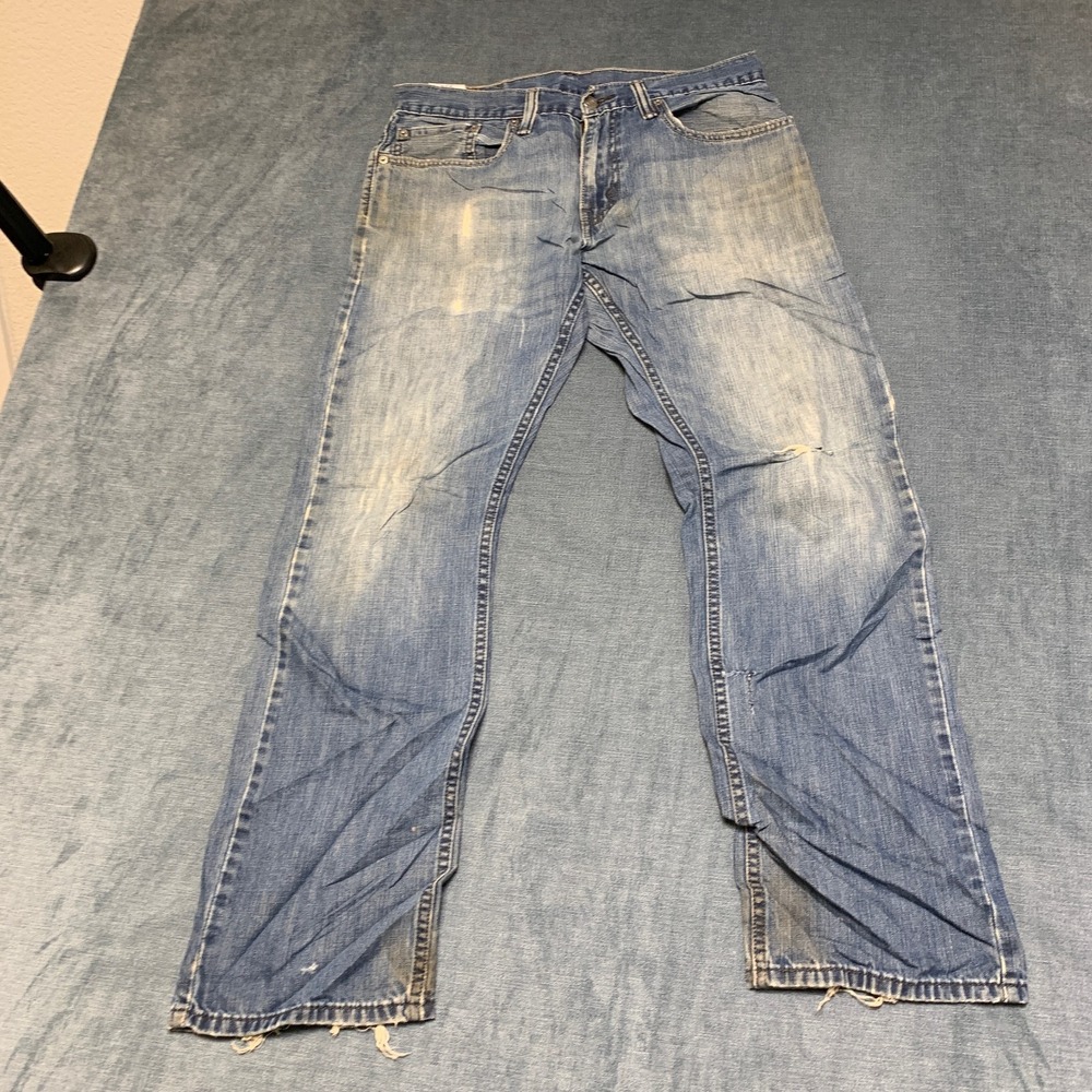 Levi's 514 Jeans Men 31x30 Blue Denim Cotton Stretch Slim Fit Straight Leg